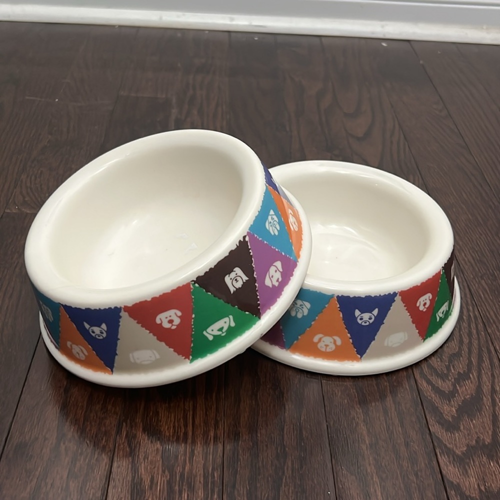 Pet Two Set cool Pattern Design Snack  Bowls